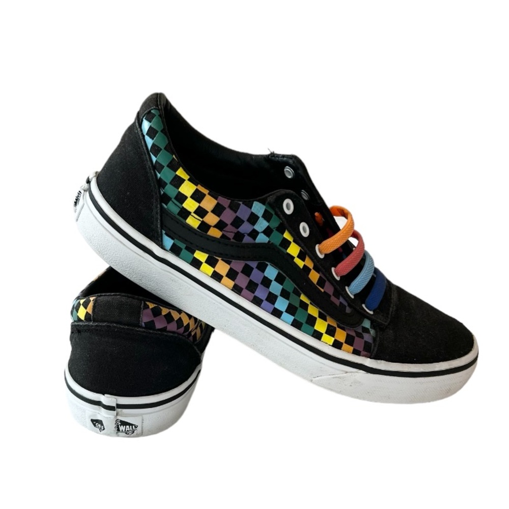 Vans Old Skool Checkered Multi Colour Rainbow Sneakers